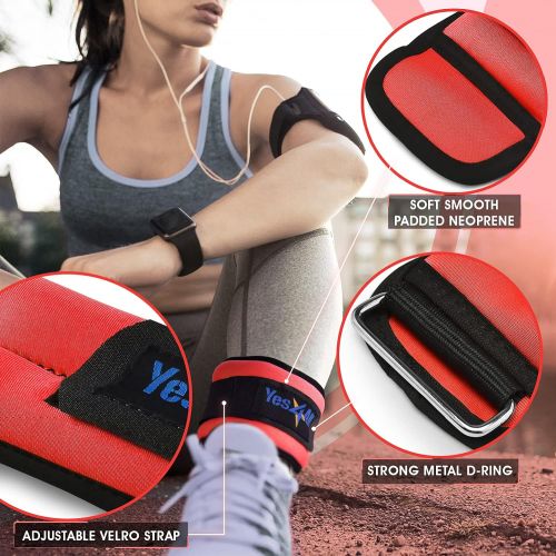  Yes4All Ankle/Wrist Weight Pair Set with Adjustable Strap  Multi Weights & Colors Available