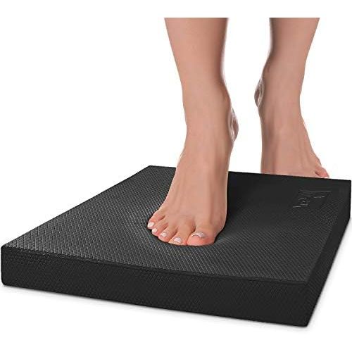  Yes4All Exercise Foam Pad L & XL - Anti-Fatigue Pad for Ankles & Knees (Loop Bands/Straps) for Physical Exercise/Balance, Therapy, Yoga & Fitness