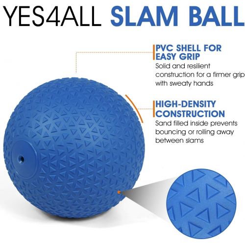  Yes4All Slam Ball for Strength and Crossfit Workout  Slam Medicine Ball, Model:JLMS