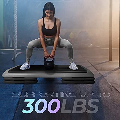  Yes4All Adjustable Aerobic Step Platform with 4 Risers Health Club Size & Extra Risers Options