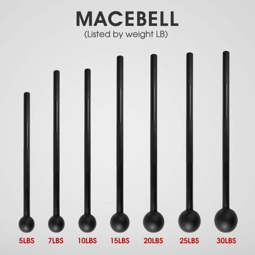  Yes4All Steel Macebell for Full Body Workouts - Availble 5, 7, 10, 15, 20, 25, 30 lbs
