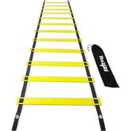 Yes4All Ultimate Agility Ladder Speed Training Equipment - 8, 12, 20 Rungs with Multi Colors - Speed Ladder for Kids and Adults - Included Carry Bag