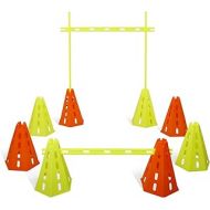 Yes4All Speed Agility Hurdles Cone Set, Dog Agility Obstacle Training, Pet Outdoor Games, Agility Training Equipment for Kids and Adults with Carry Bag
