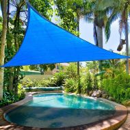 [해상운송]Yescom 11.5 Triangle Sun Shade Sail Patio Deck Beach Garden Yard Outdoor Canopy Cover Uv Blocking (Green)