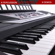 Yescom Black 61 Key LCD Display Electronic Keyboard 37 Digital Electric Piano Personal Music Beginner EN71