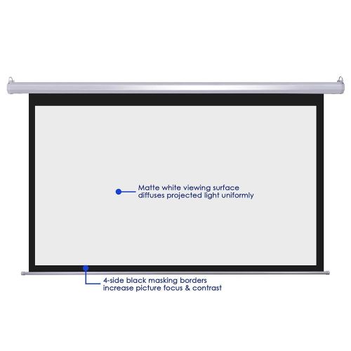  Yescom 92 16:9 Electric Motorized Projector Screen Auto with Remote Control Home Classroom Meeting Room Bar
