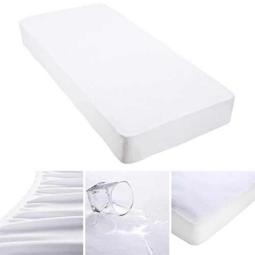  Yescom Cotton Terry Mattress Protector Waterproof Vinyl Free Anti Mite Dust Fitted Cover KingQueenFullTwin Size Opt