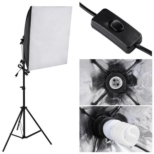  Yescom 3x 22 Photography Softbox Video Boom Arm Lighting Kit Photo Studio Camera Shooting with 3 x Tripod Stands