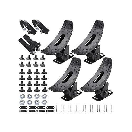  Yescom Kayak Roof Rack Universal Canoe Boat Car SUV Truck Top Mount Carrier (Pack of 4)