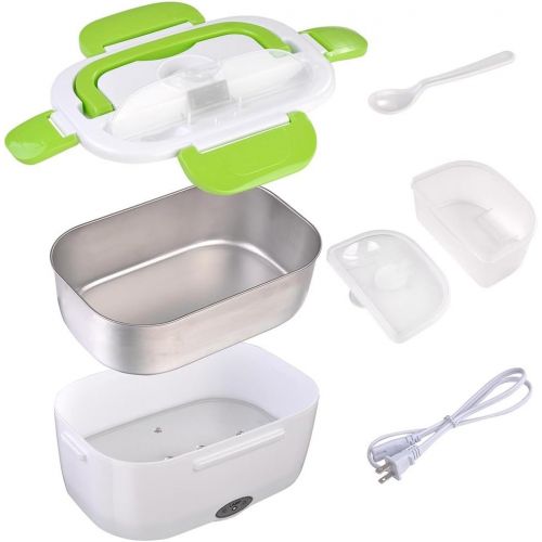  [아마존베스트]Yescom 1.5L Portable Electric Heating Lunch Box Food Storage Warmer w/Stain Steel & PP Removable Container Green