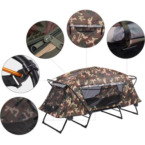  Yescom Folding Oversized Single Tent Cot Camping Hiking Bed Portable Outdoor Rain Fly