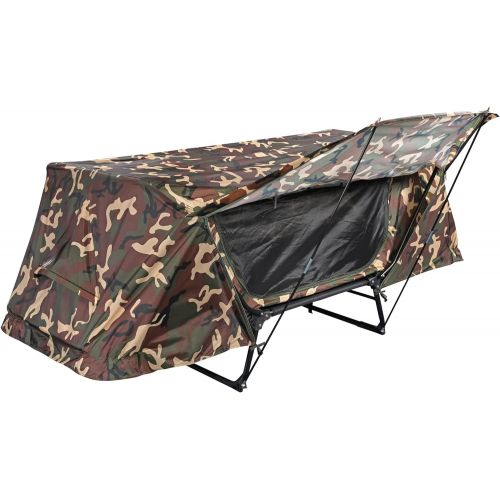  Yescom Single Tent Cot Folding Portable Waterproof Camping Hiking Bed Rain Fly Bag, Camouflage