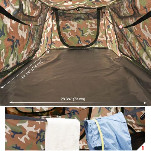  Yescom Single Tent Cot Folding Portable Waterproof Camping Hiking Bed Rain Fly Bag, Camouflage