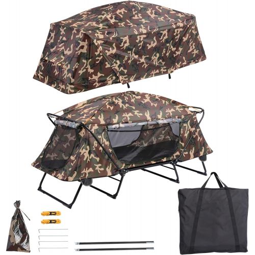  Yescom Folding Oversized Single Tent Cot Camping Hiking Bed Portable Outdoor Rain Fly