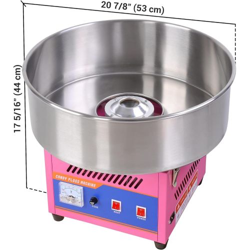  [아마존베스트]Yescom 20 Commercial Cotton Candy Machine GEN3 Large Countertop Electric Floss Maker Birthday Party Carnival Pink