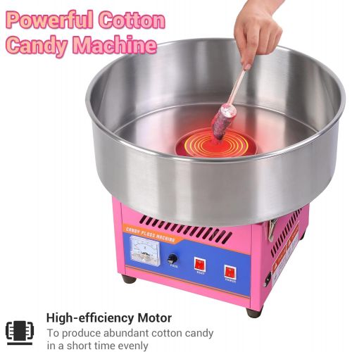  [아마존베스트]Yescom 20 Commercial Cotton Candy Machine GEN3 Large Countertop Electric Floss Maker Birthday Party Carnival Pink