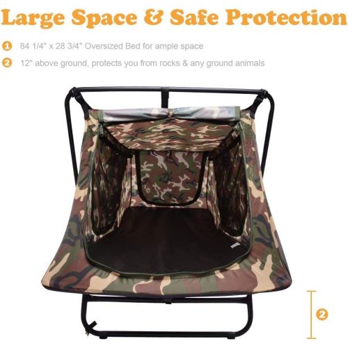  [아마존베스트]Yescom Single Tent Cot Folding Portable Waterproof Camping Hiking Bed Rain Fly Bag