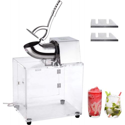  Yescom 250w 110v Stainless Steel Electric Ice Crusher Snow Cone Maker Shaver 440lbshr