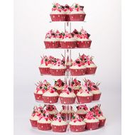 YestBuy 5 Tier Round Wedding Party Acrylic Cake Cupcake Tree Tower Maypole Display Stand 1 pc/Pack