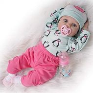 Yesteria Real Looking Sleeping Reborn Baby Doll Girl Silicone Pink 22 Inches