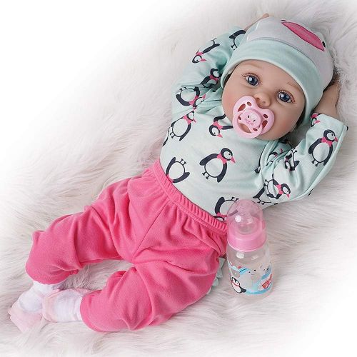  Yesteria Real Looking Sleeping Reborn Baby Doll Girl Silicone Pink 22 Inches