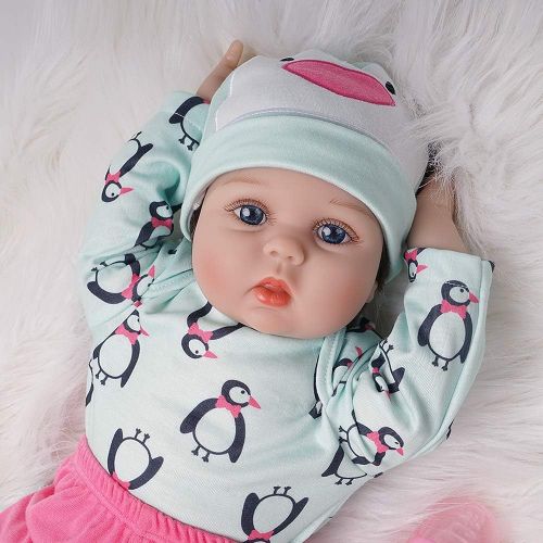  Yesteria Real Looking Sleeping Reborn Baby Doll Girl Silicone Pink 22 Inches