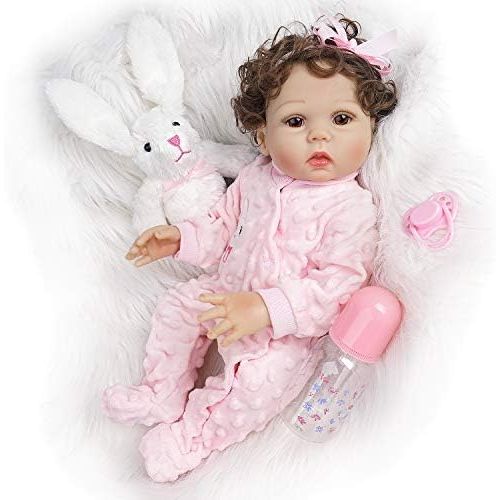  Yesteria Silicone Reborn Baby Dolls Girl Look Real Lifelike Toddler White Outfit 16 Inches