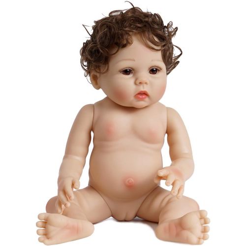  Yesteria Silicone Reborn Baby Dolls Girl Look Real Lifelike Toddler White Outfit 16 Inches