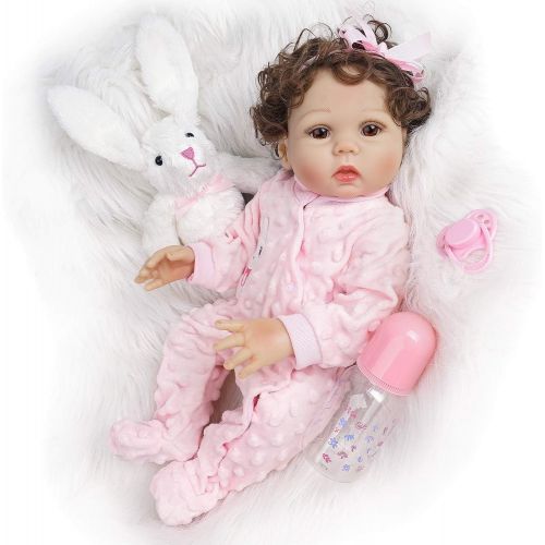  Yesteria Silicone Reborn Baby Dolls Girl Look Real Lifelike Toddler White Outfit 16 Inches