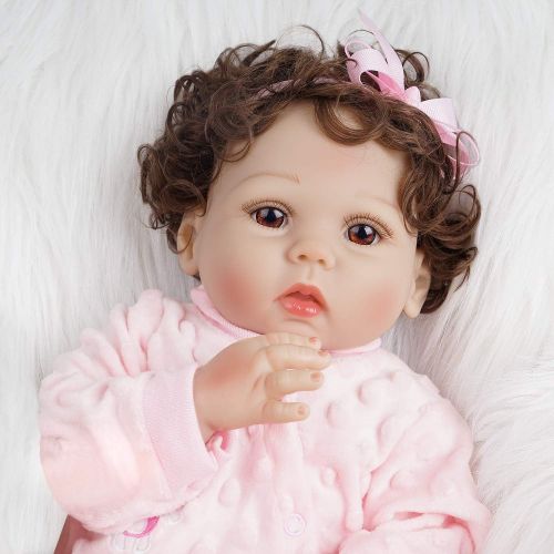  Yesteria Silicone Reborn Baby Dolls Girl Look Real Lifelike Toddler White Outfit 16 Inches