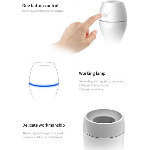  Yesurprise USB Cool Mist Humidifier, Portable Mini with Auto Shut-Off, Multi Use for Travel Office Desk Car Hotel Kids Bedroom with Water Bottle (White)