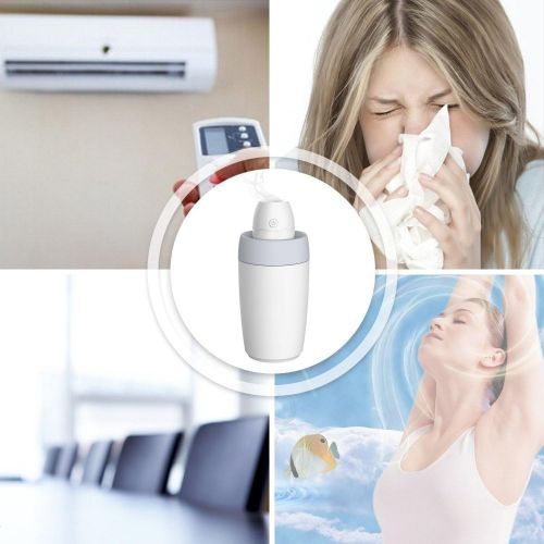  Yesurprise USB Cool Mist Humidifier, Portable Mini with Auto Shut-Off, Multi Use for Travel Office Desk Car Hotel Kids Bedroom with Water Bottle (White)