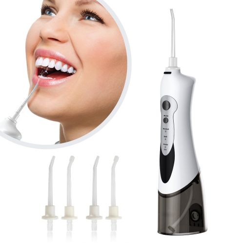  Yesurprise YESURPISE Cordless Water Flosser Portable Dental Oral Irrigator Professional 3 Modes USB Rechargeable IPX7 Waterproof with 4 Jet Tips Teeth Cleaner for Home and Travel-Black