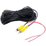 [아마존베스트]Yeung Qee RCA Video Cable Reverse Rear View Parking Camera Video Cable Detection Wire for Backup Camera,Reverse Camera and Monitor System (18ft/6m)