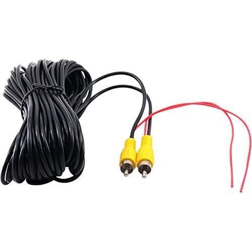  [아마존베스트]Yeung Qee RCA Video Cable Reverse Rear View Parking Camera Video Cable Detection Wire for Backup Camera,Reverse Camera and Monitor System (18ft/6m)