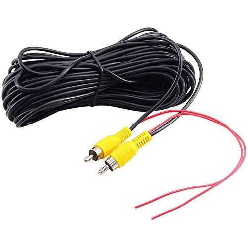  [아마존베스트]Yeung Qee RCA Video Cable Reverse Rear View Parking Camera Video Cable Detection Wire for Backup Camera,Reverse Camera and Monitor System (18ft/6m)