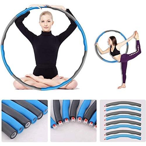  [아마존베스트]Yeying Hula Hoop, Adult Hula Hoop, 6-8 Removable Sections, Suitable for Adults and Children, Tyres, Suitable for Fitness, Sports, Home, Office, Adjustable Hoola Hoop