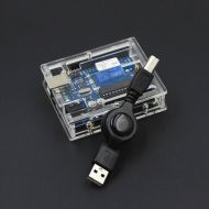 Yhuisen ATMEGA328 UNO R3 Development Board w/Protective Case for Arduino - Blue + Transparent