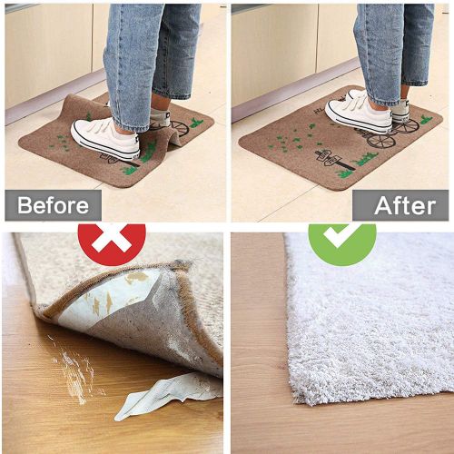  Yi-Life Rug Gripper Tape,Carpet Corners Easily Stick Rugs to Floor, [Reusable] Uses Kraftex Double Sided Carpet Tape [Grips Any Floor] No Damage to Hardwood, Wooden Floor (Pads Anti Slip,