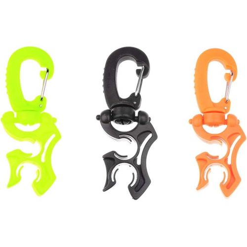  [아마존베스트]YiMusic 2 Pieces Scuba Diving Double BCD Regulator Hose Holder with Clip Suit for Low/High Pressure Hoses Regulators Gauges Accessories