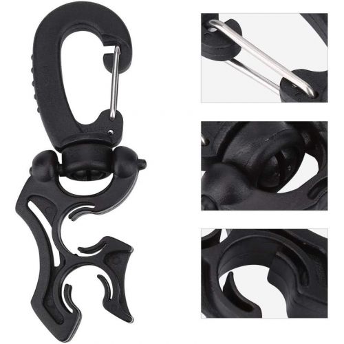  [아마존베스트]YiMusic 2 Pieces Scuba Diving Double BCD Regulator Hose Holder with Clip Suit for Low/High Pressure Hoses Regulators Gauges Accessories