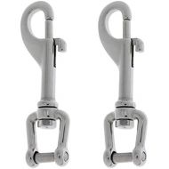 [아마존베스트]YiMusic 2 Pieces Heavy Duty 316 Stainless Steel Swivel Shackle Bolt Snap Hook Suit for Outdoor Camping Fishing Water Sports Accessories