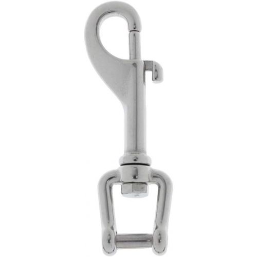  [아마존베스트]YiMusic 2 Pieces Heavy Duty 316 Stainless Steel Swivel Shackle Bolt Snap Hook Suit for Outdoor Camping Fishing Water Sports Accessories