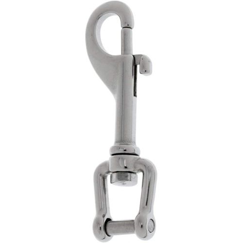  [아마존베스트]YiMusic 2 Pieces Heavy Duty 316 Stainless Steel Swivel Shackle Bolt Snap Hook Suit for Outdoor Camping Fishing Water Sports Accessories