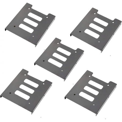  YiMusic 5 Pieces 2.5 to 3.5 SSD to HDD Metal Mounting Bracket Adapter Hard Drive Holder Suit for PC SSD