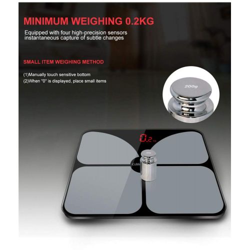  YiYiE Body Fat Weight Scale Led Charging Hidden Screen Electronic Scale Human Health Monitoring Scale...