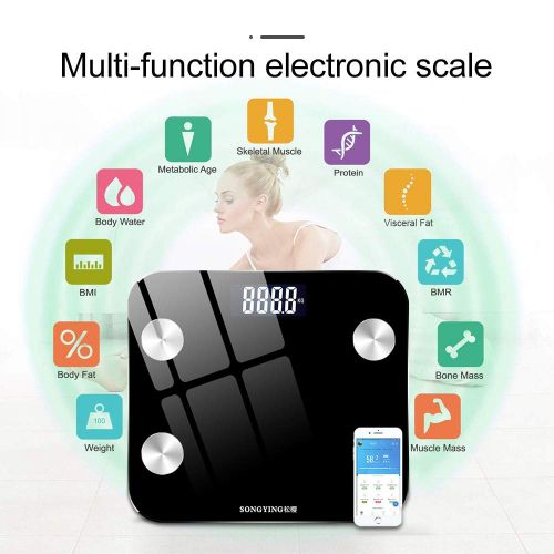  YiYiE Household Intelligent Body Fat Scale Scientific Intelligent Electronic LED Digital Scales to Maintain A...