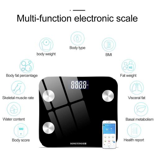  YiYiE Household Intelligent Body Fat Scale Scientific Intelligent Electronic LED Digital Scales to Maintain A...