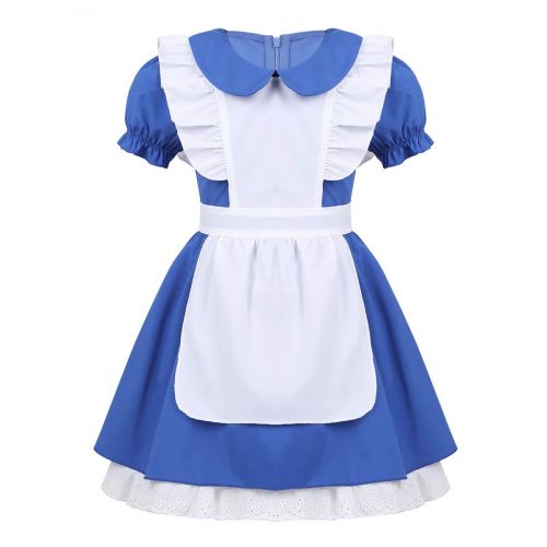  YiZYiF Princess Wonderland Girls Role Play Dress Up Toddler Adventure Cotton Apron Halloween Costumes