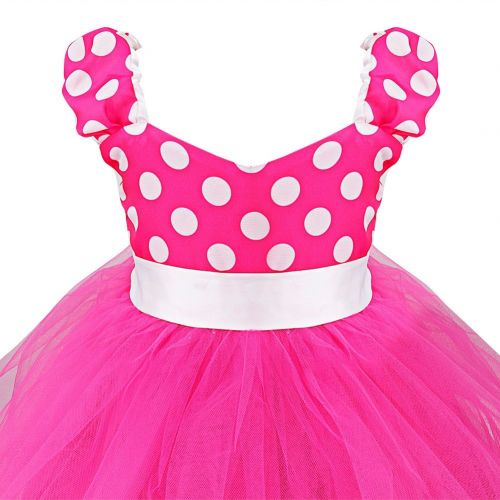  YiZYiF Baby Girls Polka Dots Christmas Birthday Costume Cosplay Tutu Dress Up